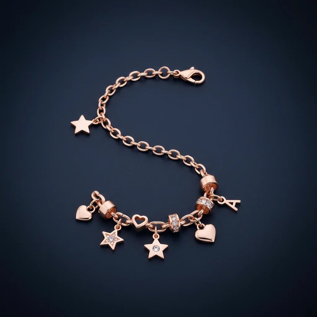 Bracelet Charm Or Rose