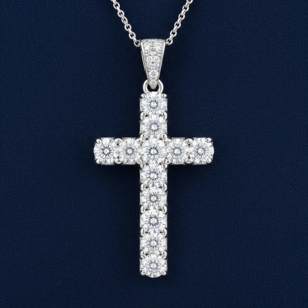 Pendentif Croix Diamants